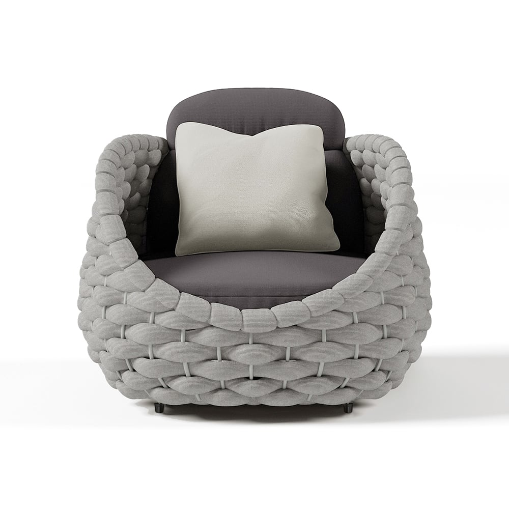 Questions and Answers for Cocaro Garden Aluminium & Rope Weave Lounge Chair in Grey