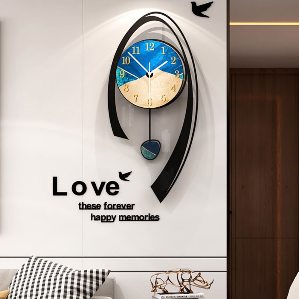 Questions and Answers for 24.8" Multi-Color Modern Acrylic Wall Clock Decor Home Hanging Art Living Room Bedroom