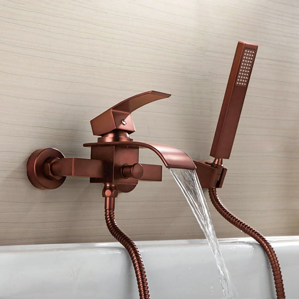 Questions and Answers for Milly Modern Waterfall Wall-Mount Oil Rubbed Bronze Tub Filler Faucet & Handshower