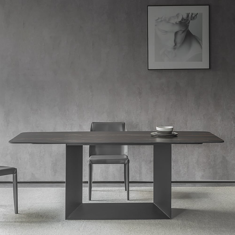 Customer Reviews for 2000mm Modern Rectangle Stone Dining Table in Black