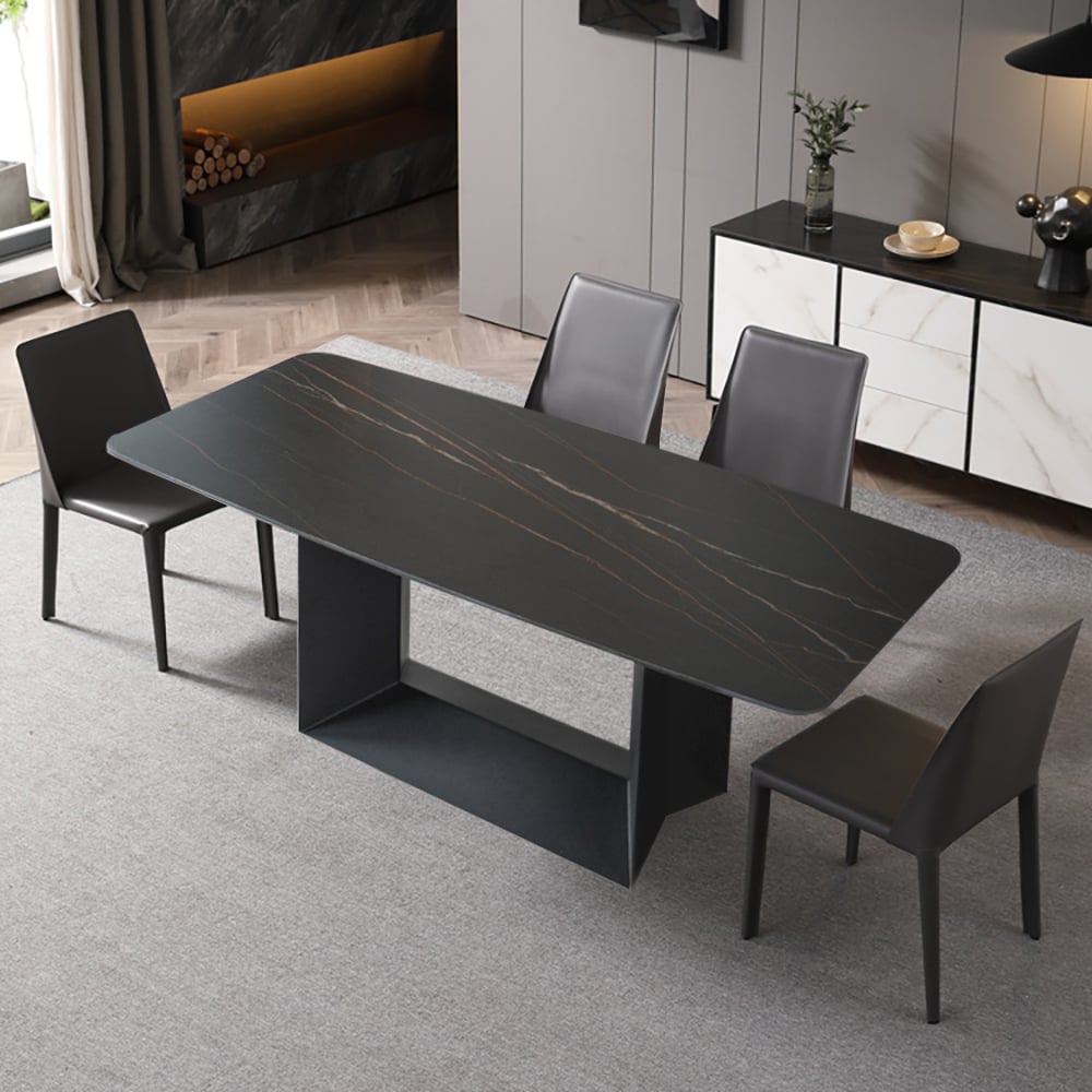 Customer Reviews for 2000mm Modern Rectangle Stone Dining Table in Black