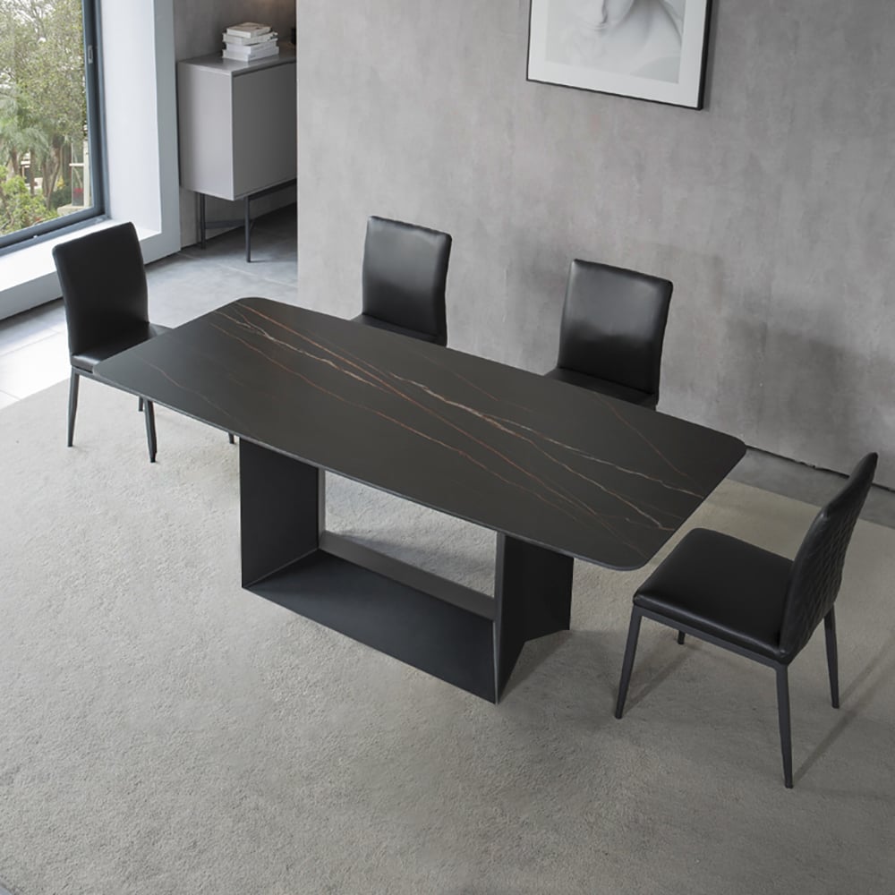 Customer Reviews for 2000mm Modern Rectangle Stone Dining Table in Black