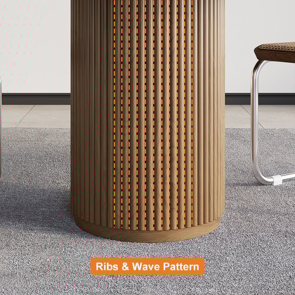 Customer Reviews for Japandi 800mm Round Small Dining Table for 2 Person Walnut Wood Tabletop