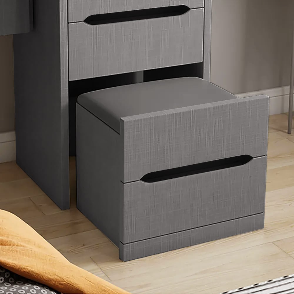 Customer Reviews for Nordic Flip Top Black Makeup Vanity Mini with Stool & Mirror