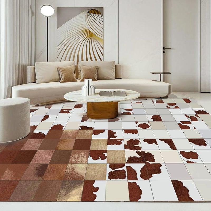 Questions and Answers for 5' x 7' Modern Checkered Area Rug Geometric Decorative Carpet for Living Room Bedroom