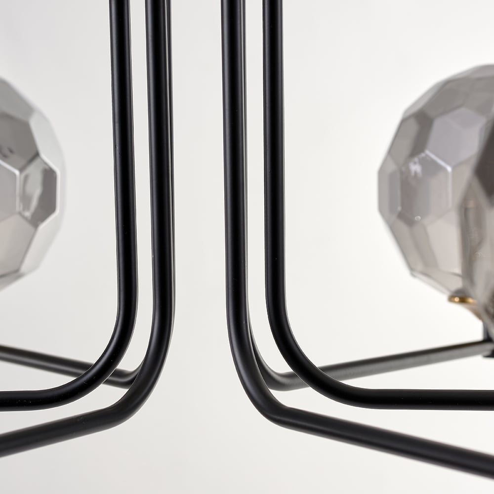 Customer Reviews for 8-Light Sputnik Chandelier in Black & Gold Globe Glass Shade Included