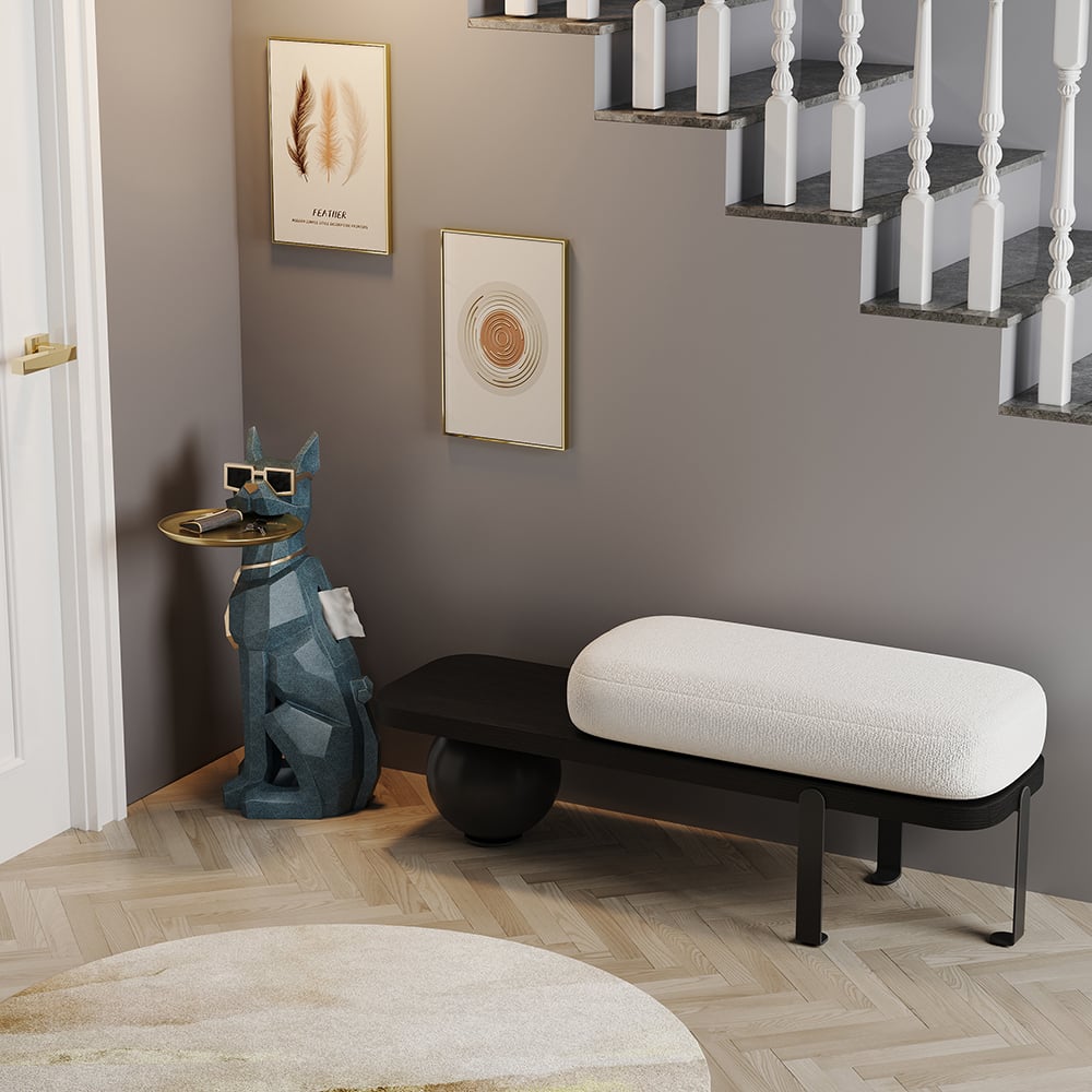 Pytania i odpowiedzi dla Stolik boczny z żywicy rzeźby dla psów z blatem i pudełkiem na chusteczki