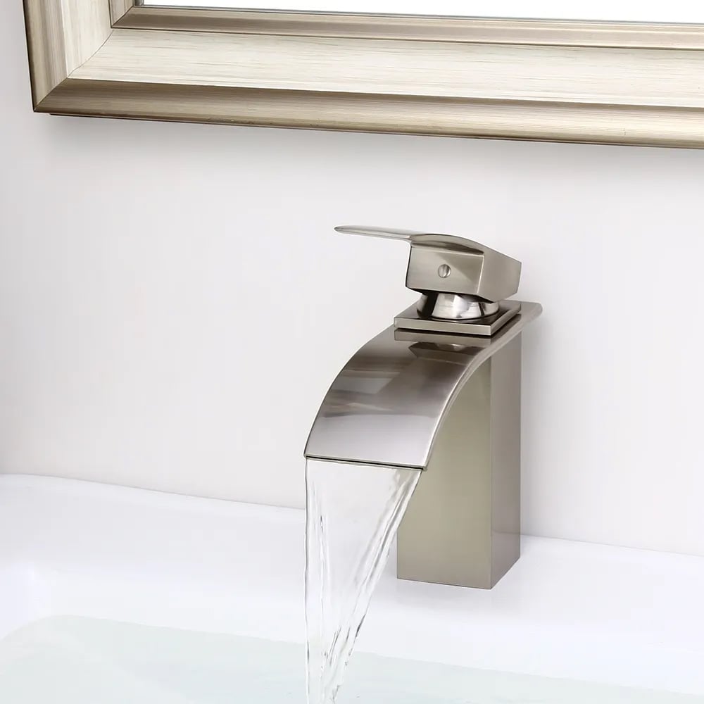 Customer Reviews for Milly Waterfall 1-Handle Single Hole Lavatory Faucet Bathroom Sink Faucet Brushed Nickel