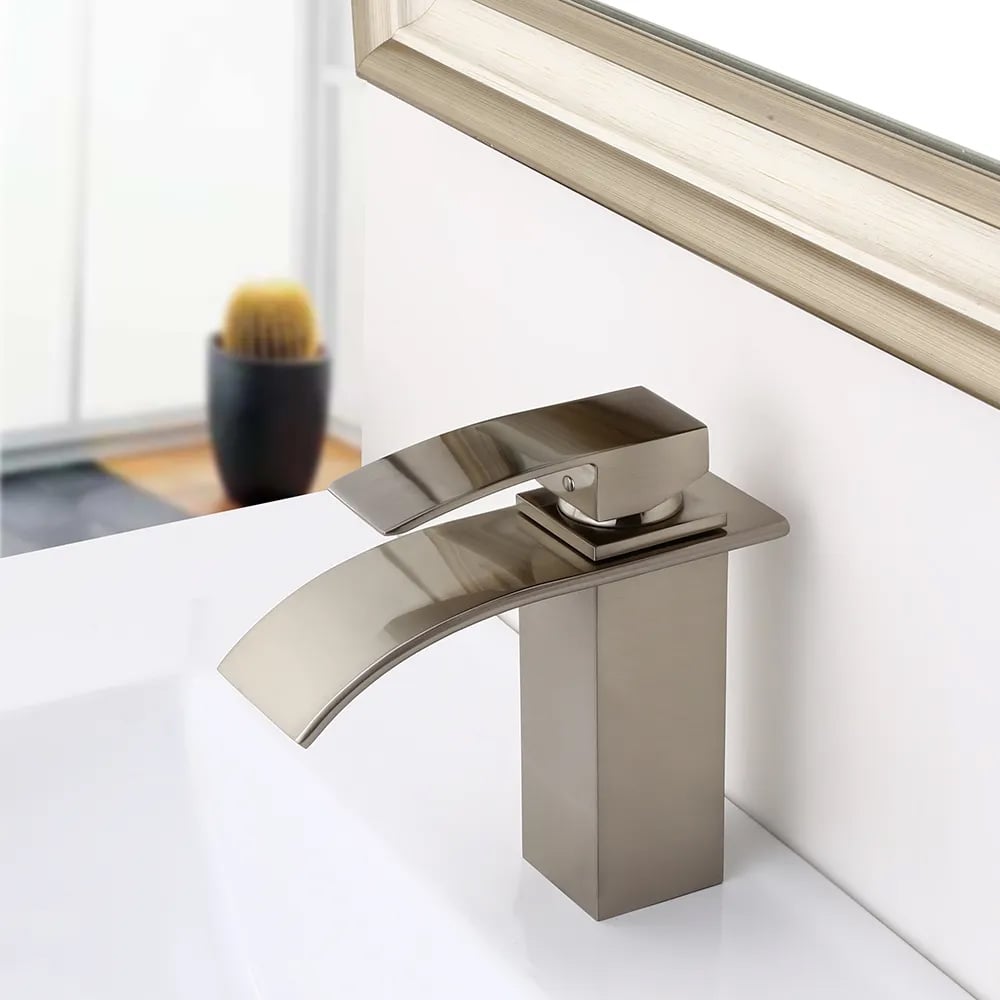 Customer Reviews for Milly Waterfall 1-Handle Single Hole Lavatory Faucet Bathroom Sink Faucet Brushed Nickel