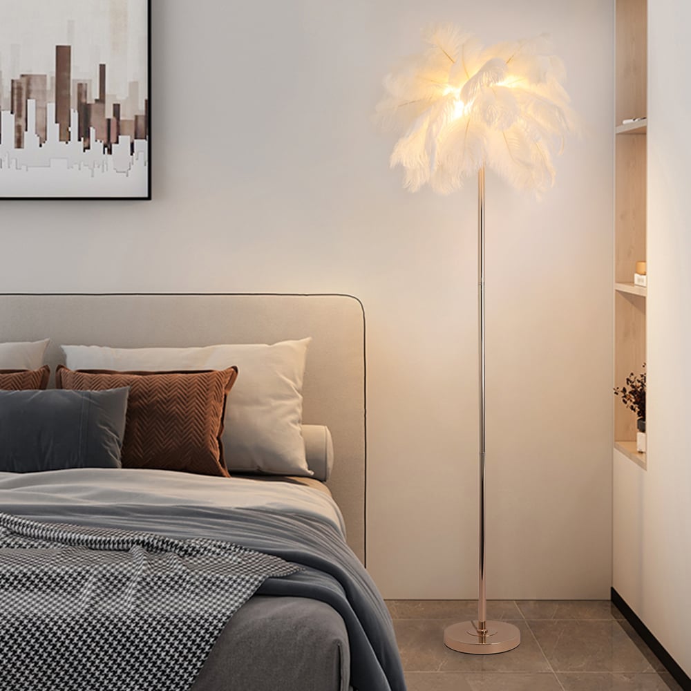 Customer Reviews for Loftus Art Deco Floor Lamp with White Feather Shade Rose Gold Finish