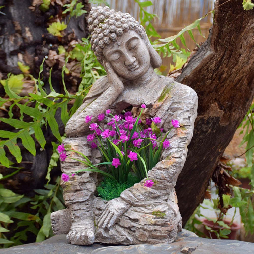 Customer Reviews for Outdoor Garden Sleeping Buddha Statue Sculpture Magnesium Oxide Flower Pot Planter Decor