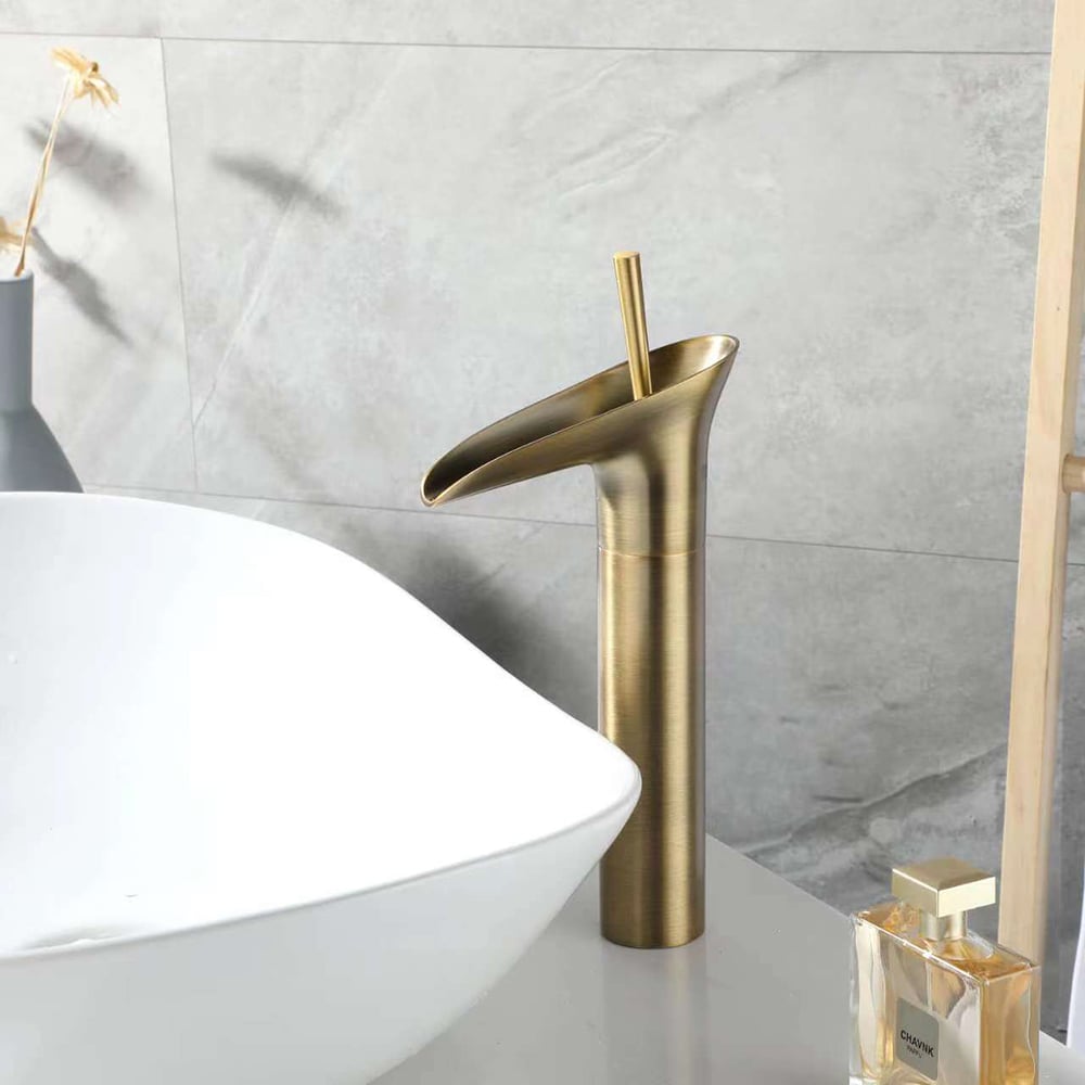 Domande e risposte per Ashfie Classic, rubinetto a cascata per lavabo a 1 foro, con maniglia singola, in ottone massiccio