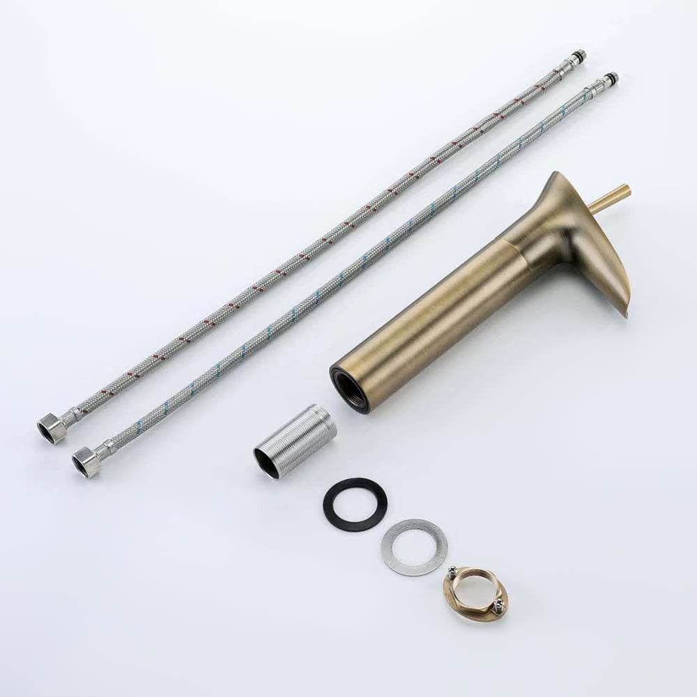 Domande e risposte per Ashfie Classic, rubinetto a cascata per lavabo a 1 foro, con maniglia singola, in ottone massiccio