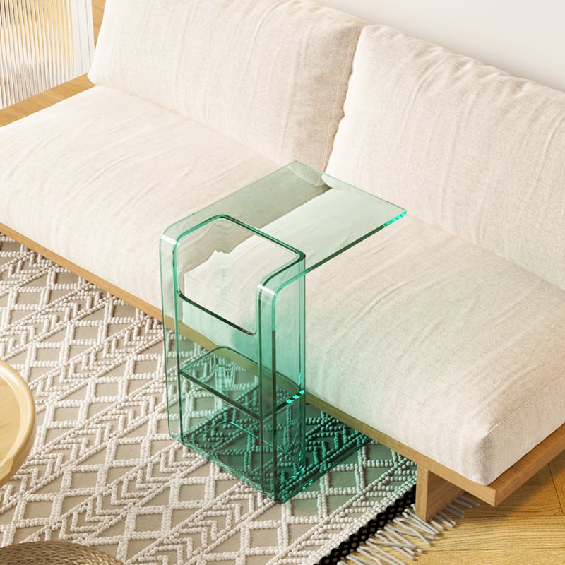 Customer Reviews for Aryclic C-Style End Table with Magazine Rack Organizer C Side Table