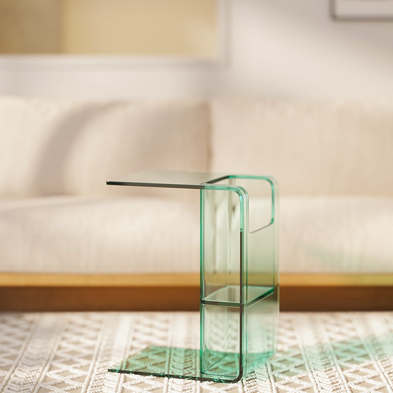 Customer Reviews for Aryclic C-Style End Table with Magazine Rack Organizer C Side Table