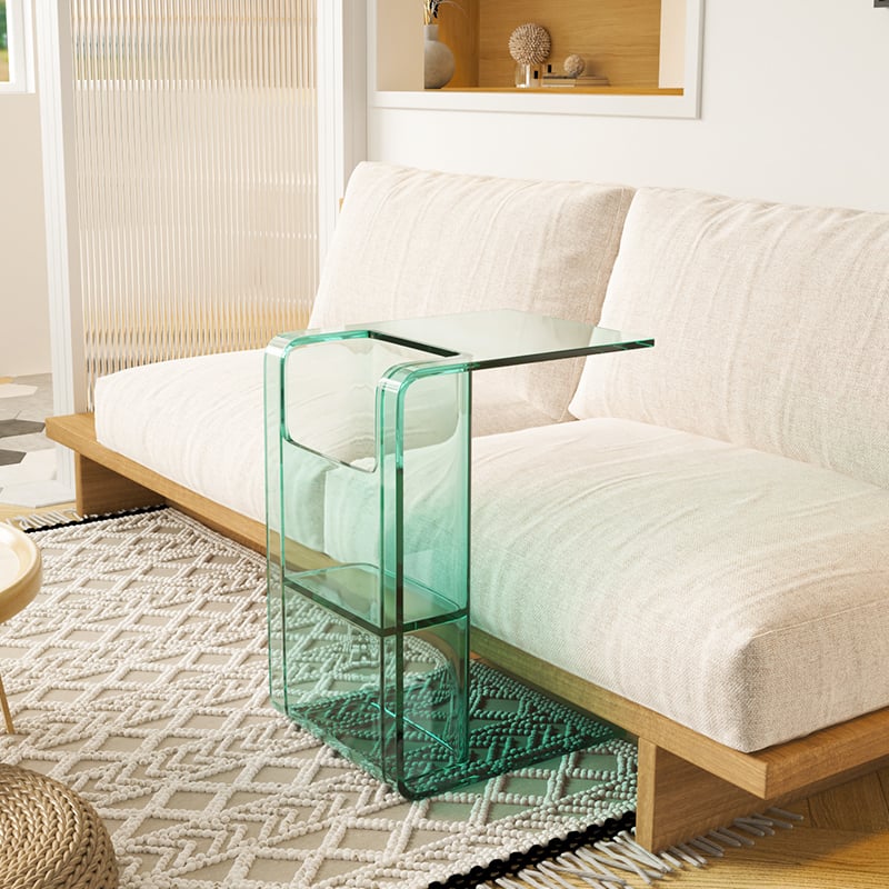 Customer Reviews for Aryclic C-Style End Table with Magazine Rack Organizer C Side Table