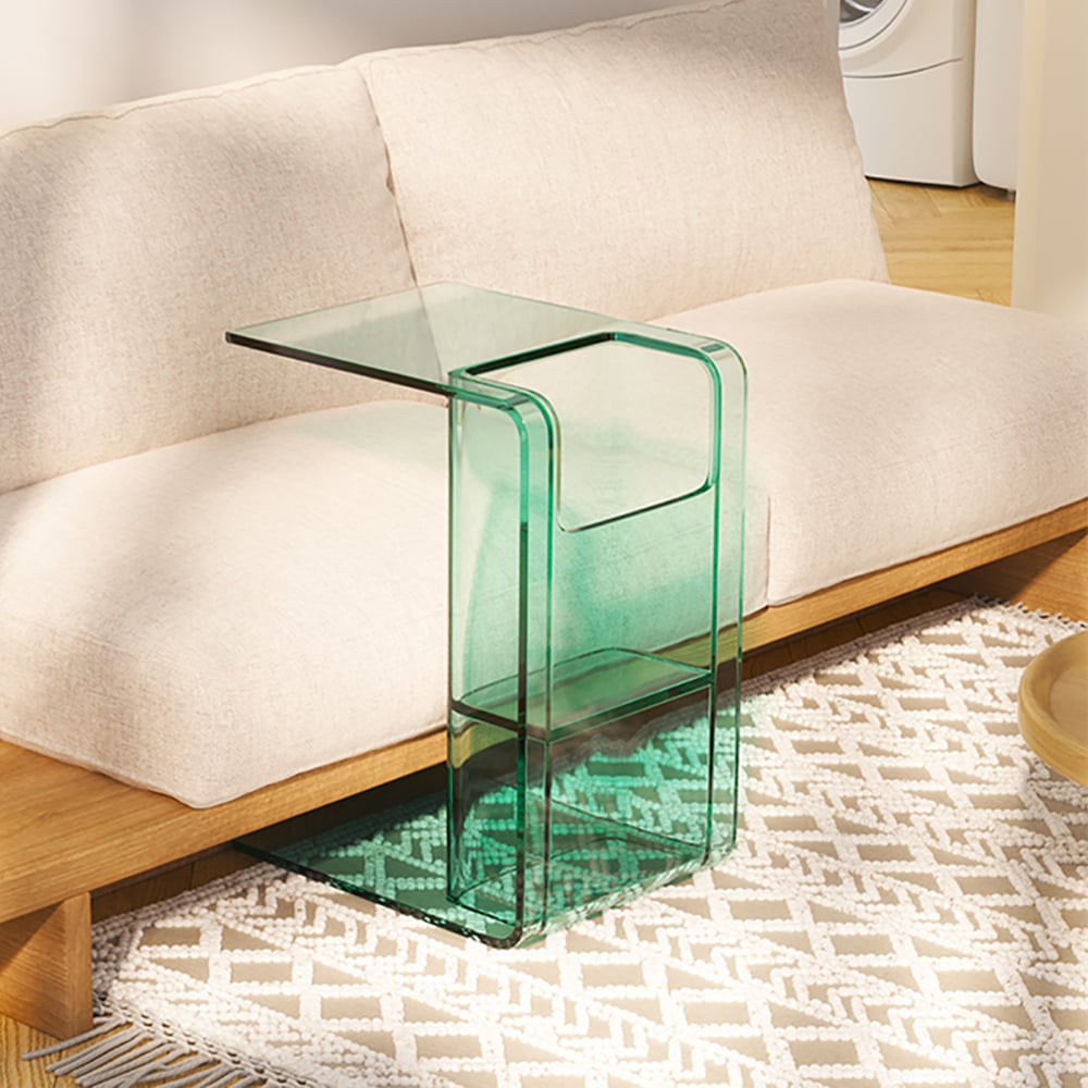 Customer Reviews for Aryclic C-Style End Table with Magazine Rack Organizer C Side Table