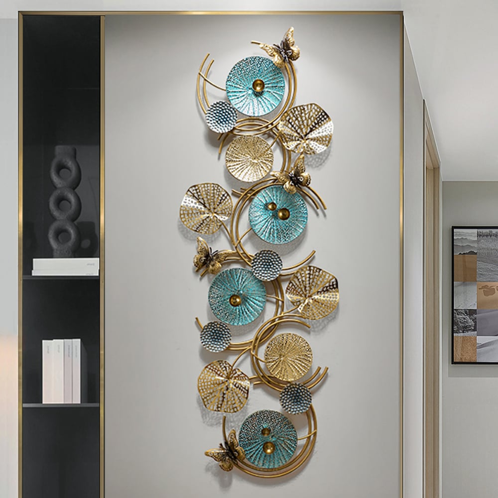 Questions and Answers for 3D Lotus Leaves Wall Decor Home Luxury Metal Wall Art