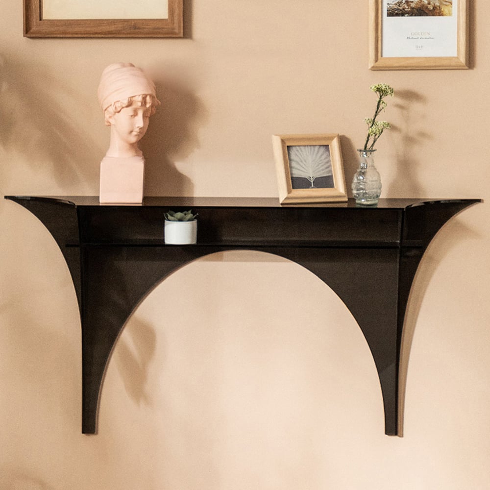 Customer Reviews for 1200mm Floating Wall Mounted Acrylic Console Table Narrow Black Entryway Table
