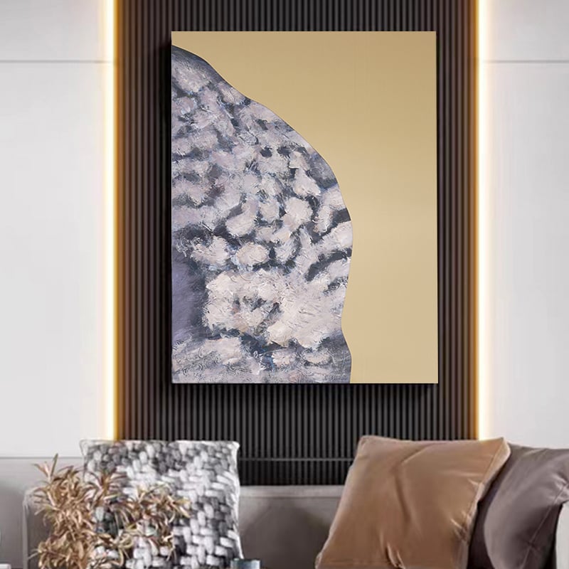 Otázky a odpovědi pro Art Deco Ručně malovaná květinová olejomalba z nerezové oceli Nástěnná výzdoba Obývací pokoj Ložnice