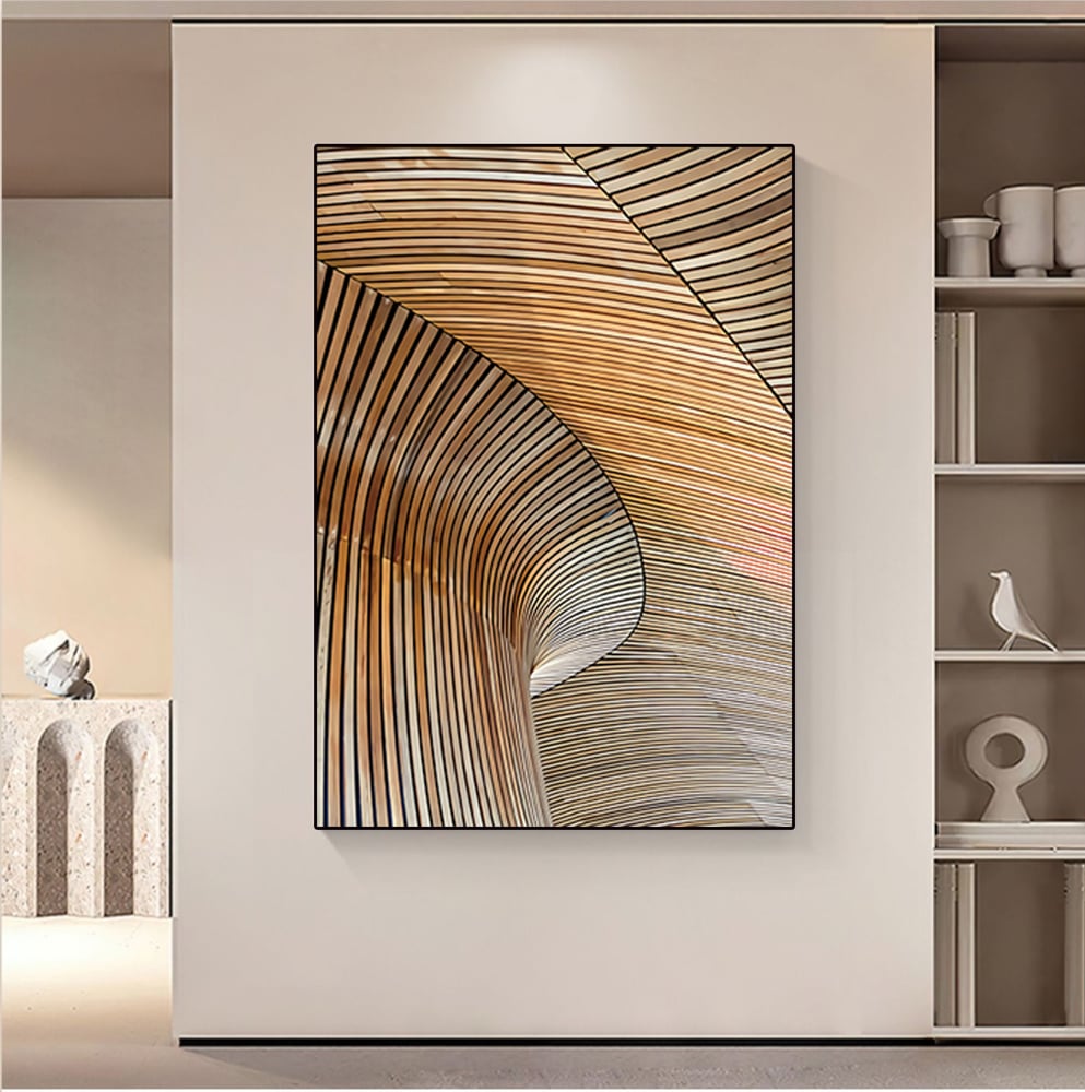 Customer Reviews for Modern Geometric Lines Wall Decor Abstract River Painting Art Canvas Prints with Frame