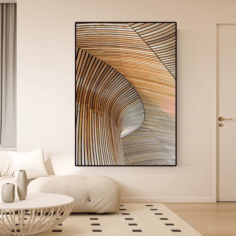 Customer Reviews for Modern Geometric Lines Wall Decor Abstract River Painting Art Canvas Prints with Frame