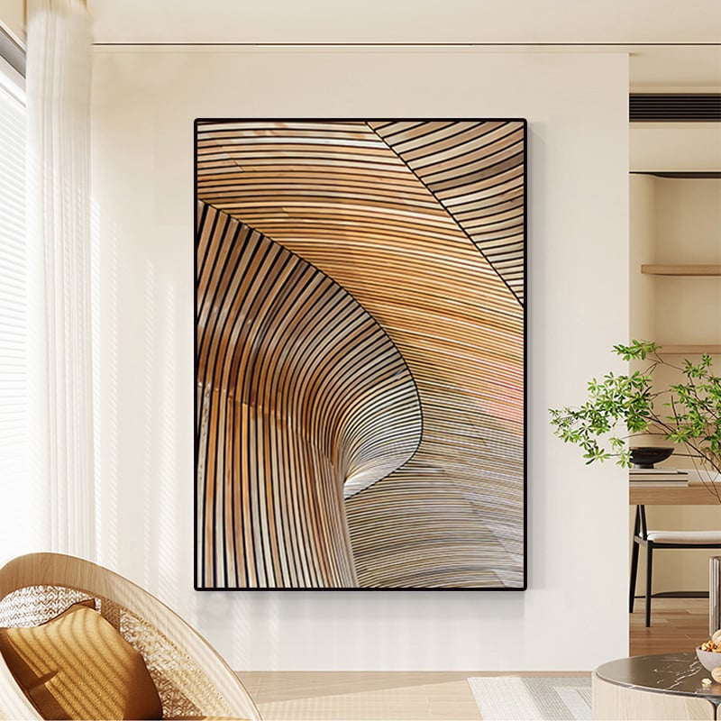 Customer Reviews for Modern Geometric Lines Wall Decor Abstract River Painting Art Canvas Prints with Frame