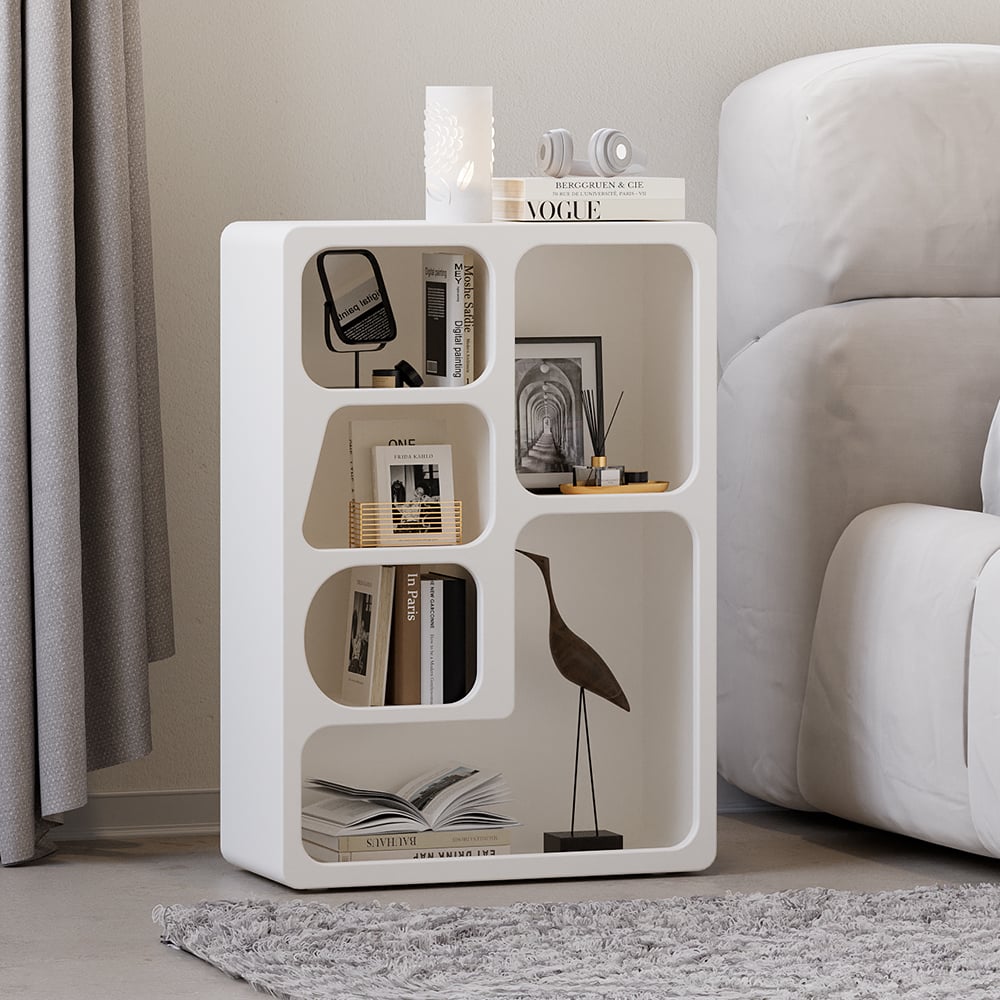 Domande e risposte per Comodino ad arco bianco Codiys con ripiani aperti Comodino Art Déco