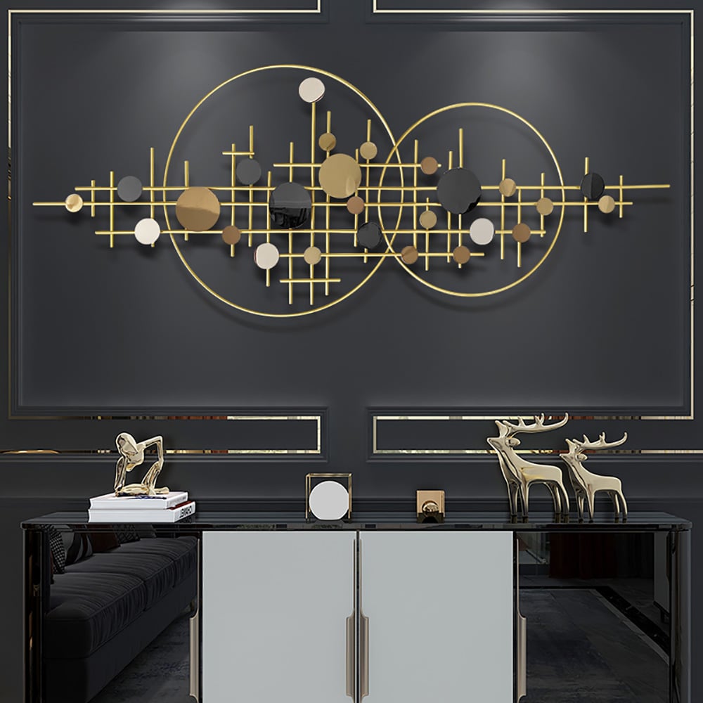 Avis Clients sur Décoration murale en métal de style moderne 3D doré