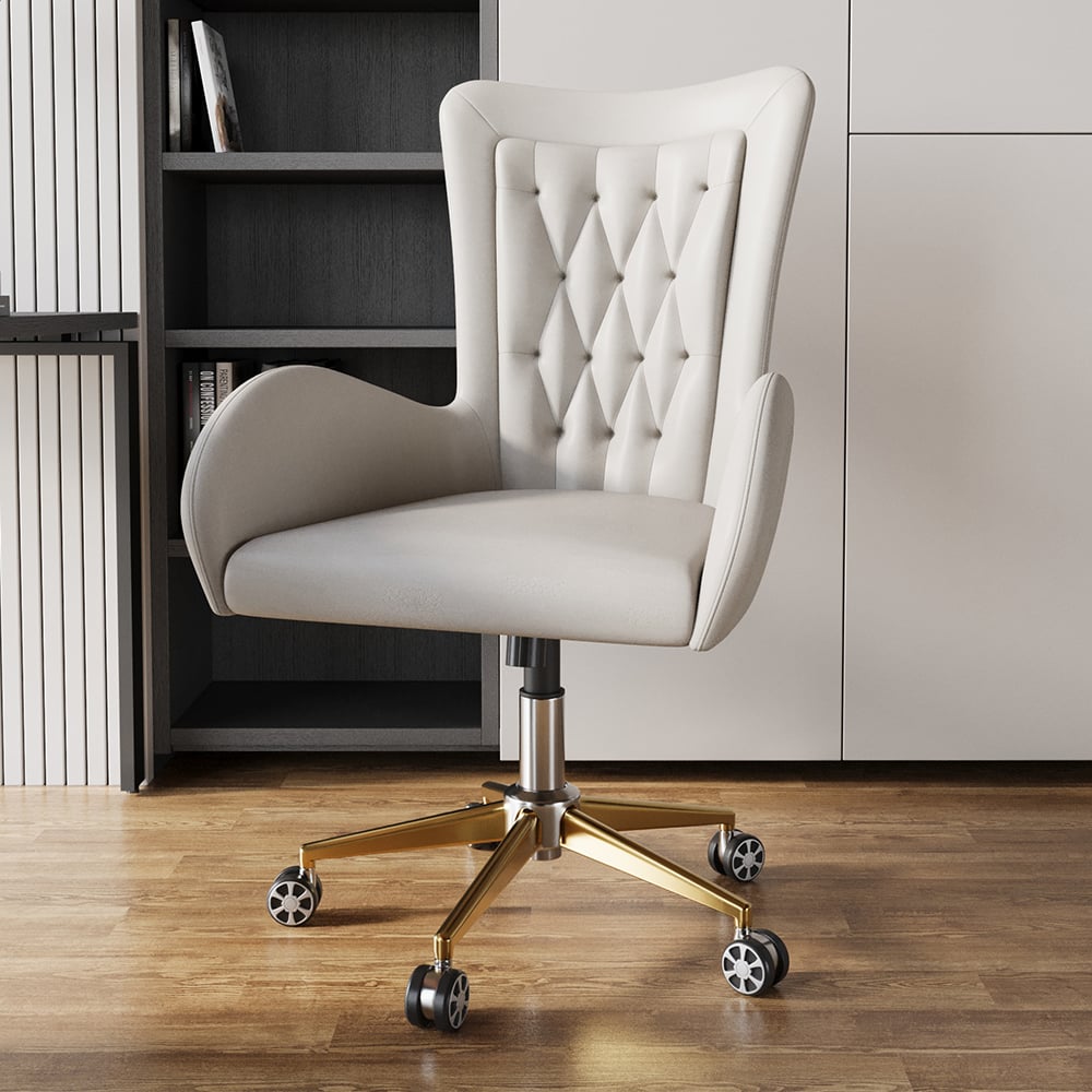 Questions and Answers for Oakic Modern Leather Office Chair White Ergonomic Swivel Desk Chair Height Adjustable