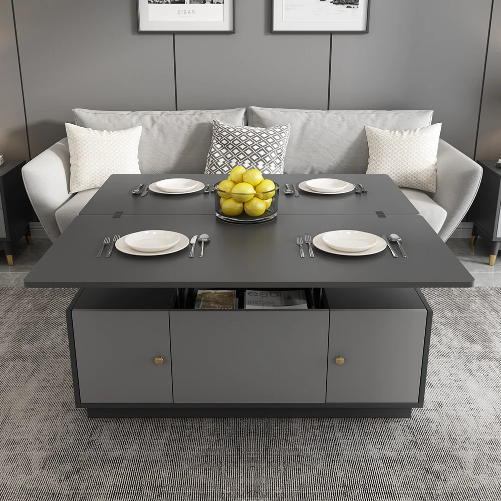 Customer Reviews for Set of 2 Grey Extendable 3 Drawers TV Stand & Lift-Top Coffee Table Set Up to 3048mm