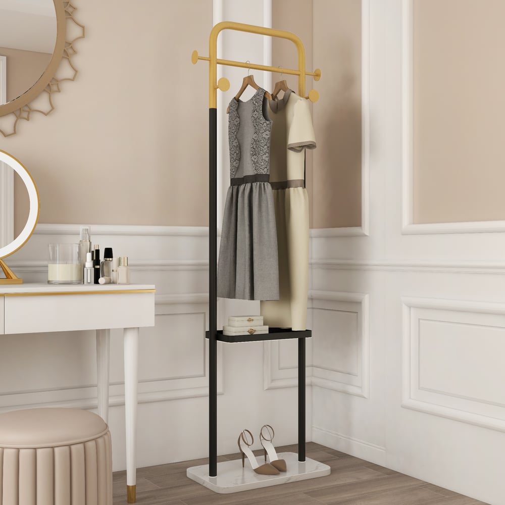 Domande e risposte per Appendiabiti moderno autoportante da 66" con base in marmo