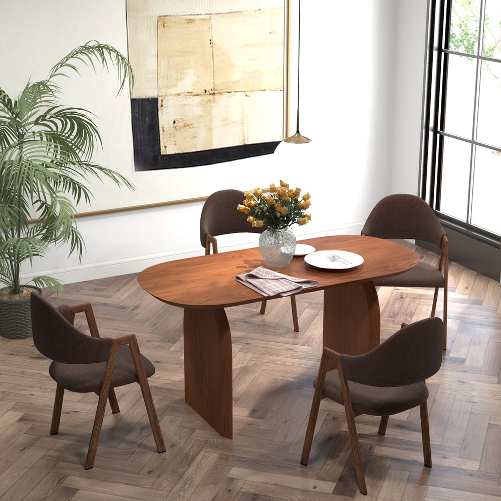 Customer Reviews for 2 Pieces Upholstered Linen Dining Chair in Brown