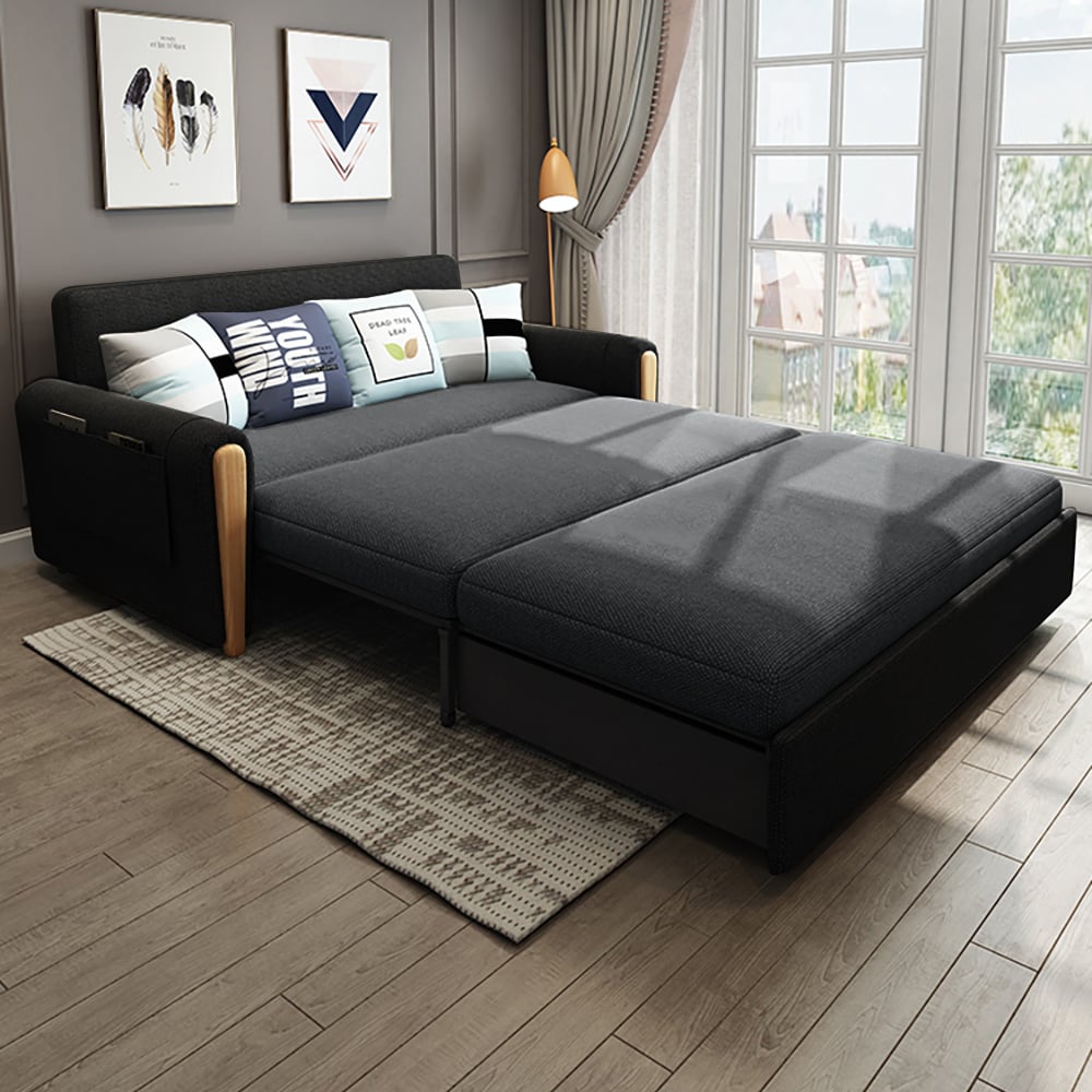 Questions and Answers for 82" Queen 3-Seater Linen Convertible Sleeper Sofa