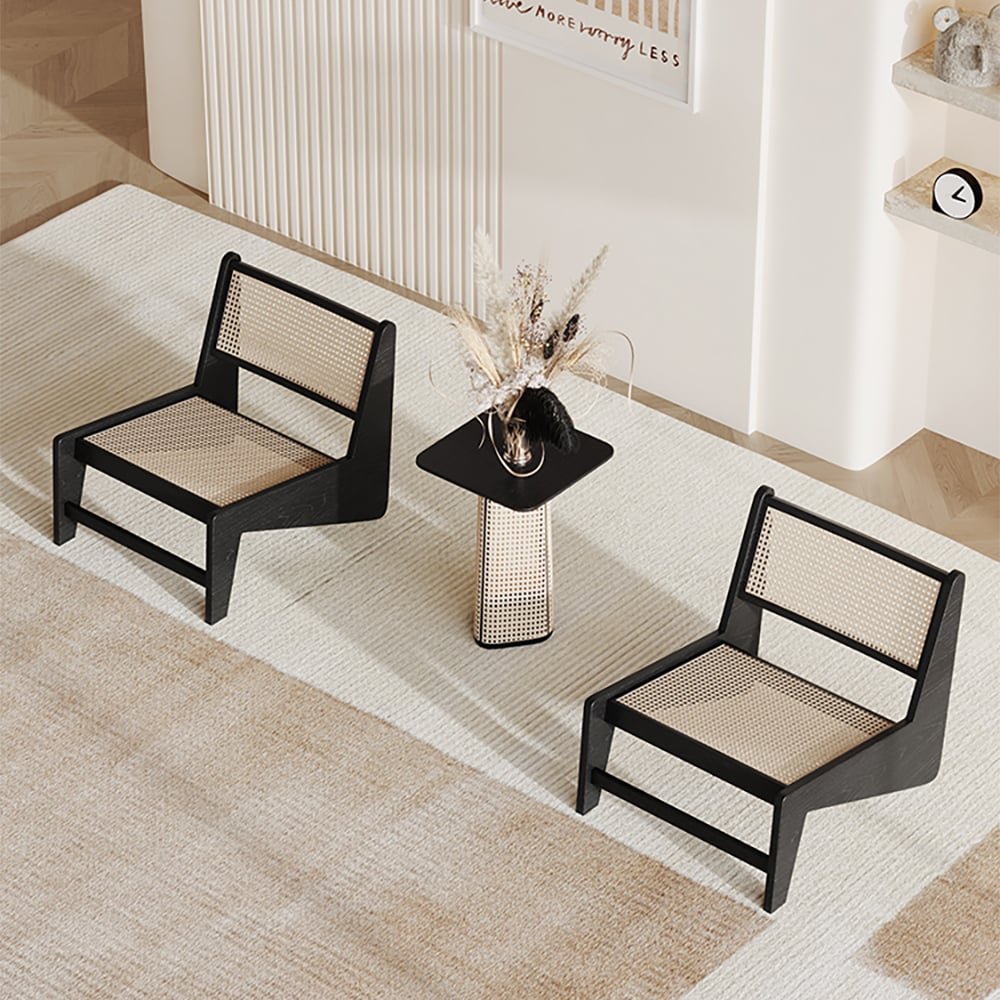 Domande e risposte per Sedia da salotto in legno di frassino rattan nero