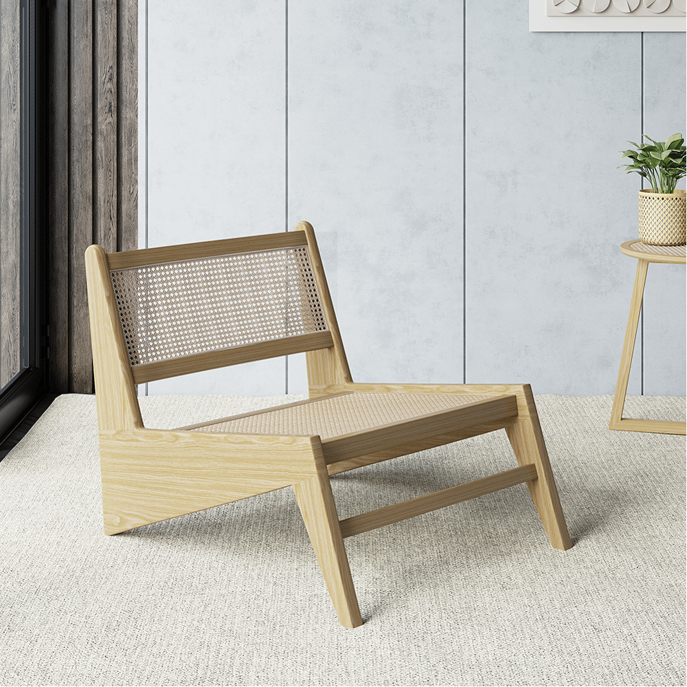 Questions and Answers for Natural Rattan Ash Wood Lounge Accent Chair