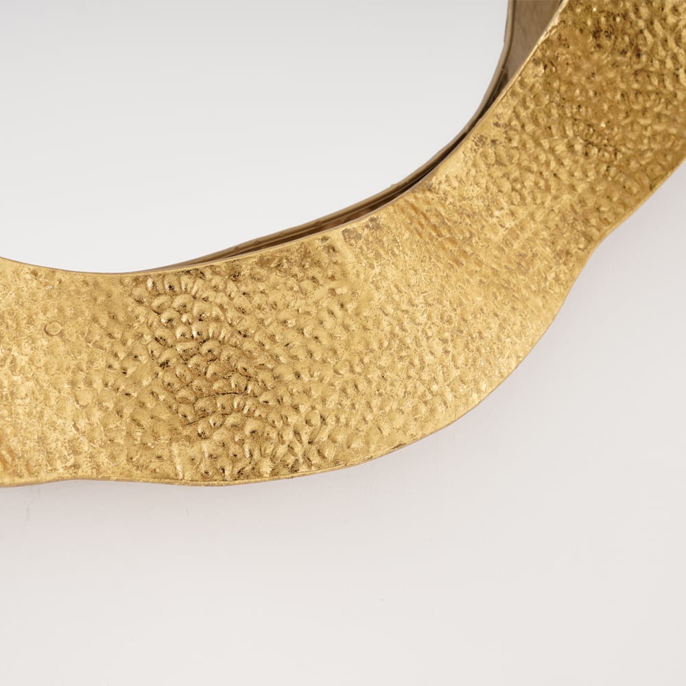 Klantrecensies voor 610 mm grote glamoureuze gouden ronde wandspiegel, decorkunst voor woonkamer en slaapkamer