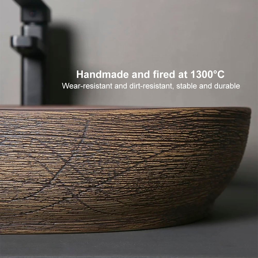 Questions et Réponses pour Lavabo de salle de bain ovale en céramique, lavabo rétro