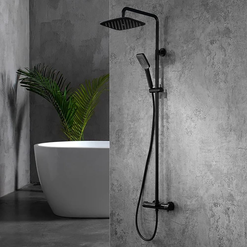 Questions et Réponses pour Set de Douche Thermostatique Moderne avec Douchette en Noir Mat