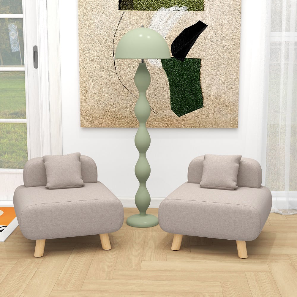 Customer Reviews for Modern Gray Accent Chair with Cotton & Linen Upholstered and Pillow Included
