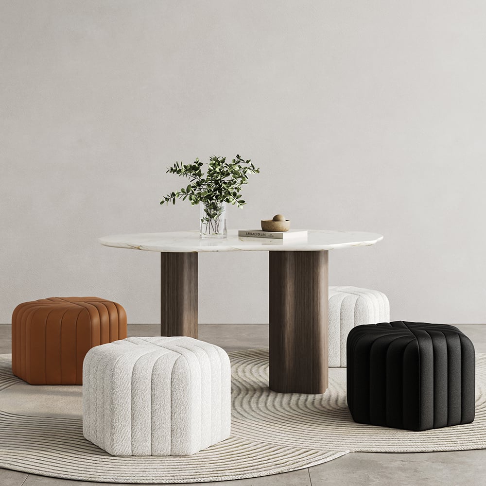 Questions et Réponses pour Pouf hexagonal large en velours