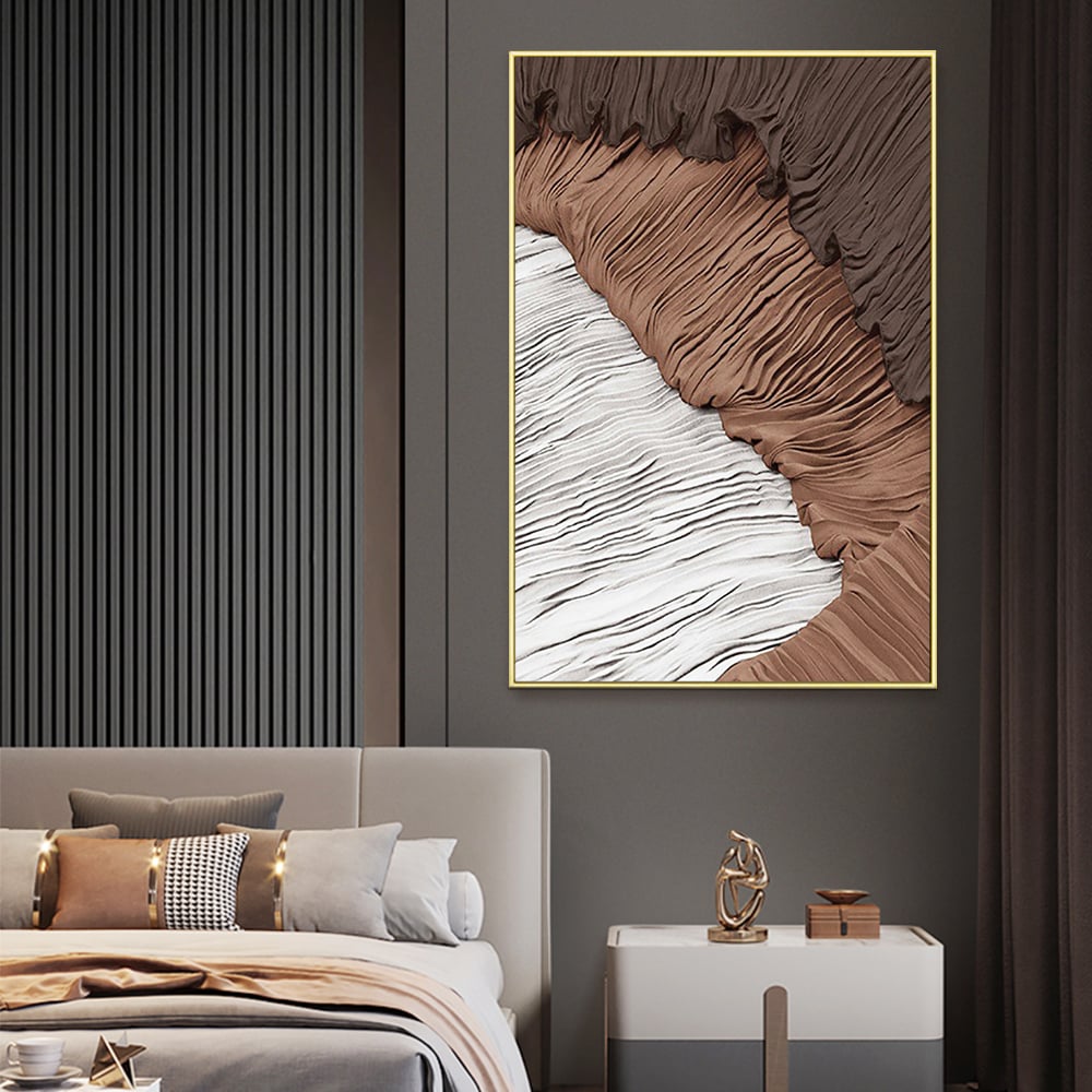 Questions et Réponses pour Peinture murale abstraite moderne en toile encadrée Décoration murale de salon