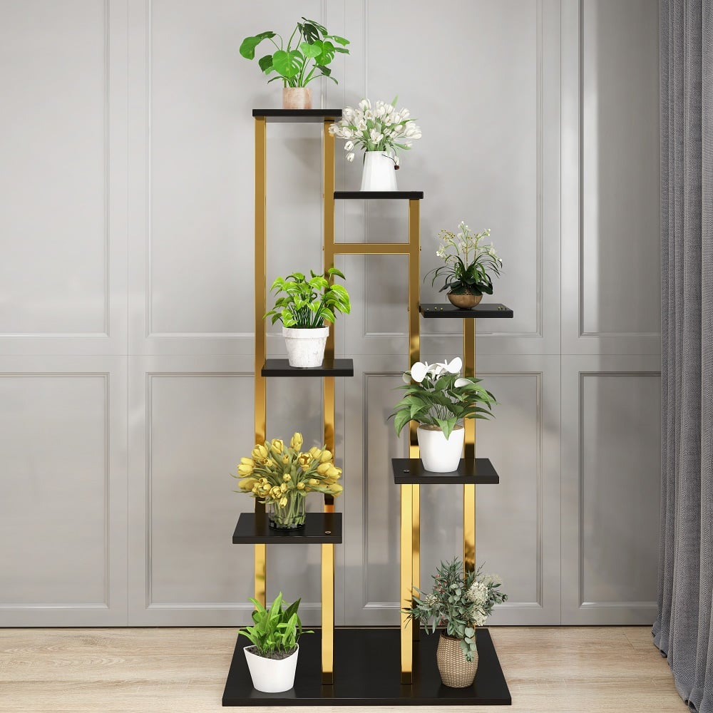 Customer Reviews for 1500mm Modern Tall Metal Plant Stand 7 Tier Ladder Planter in Gold & Black
