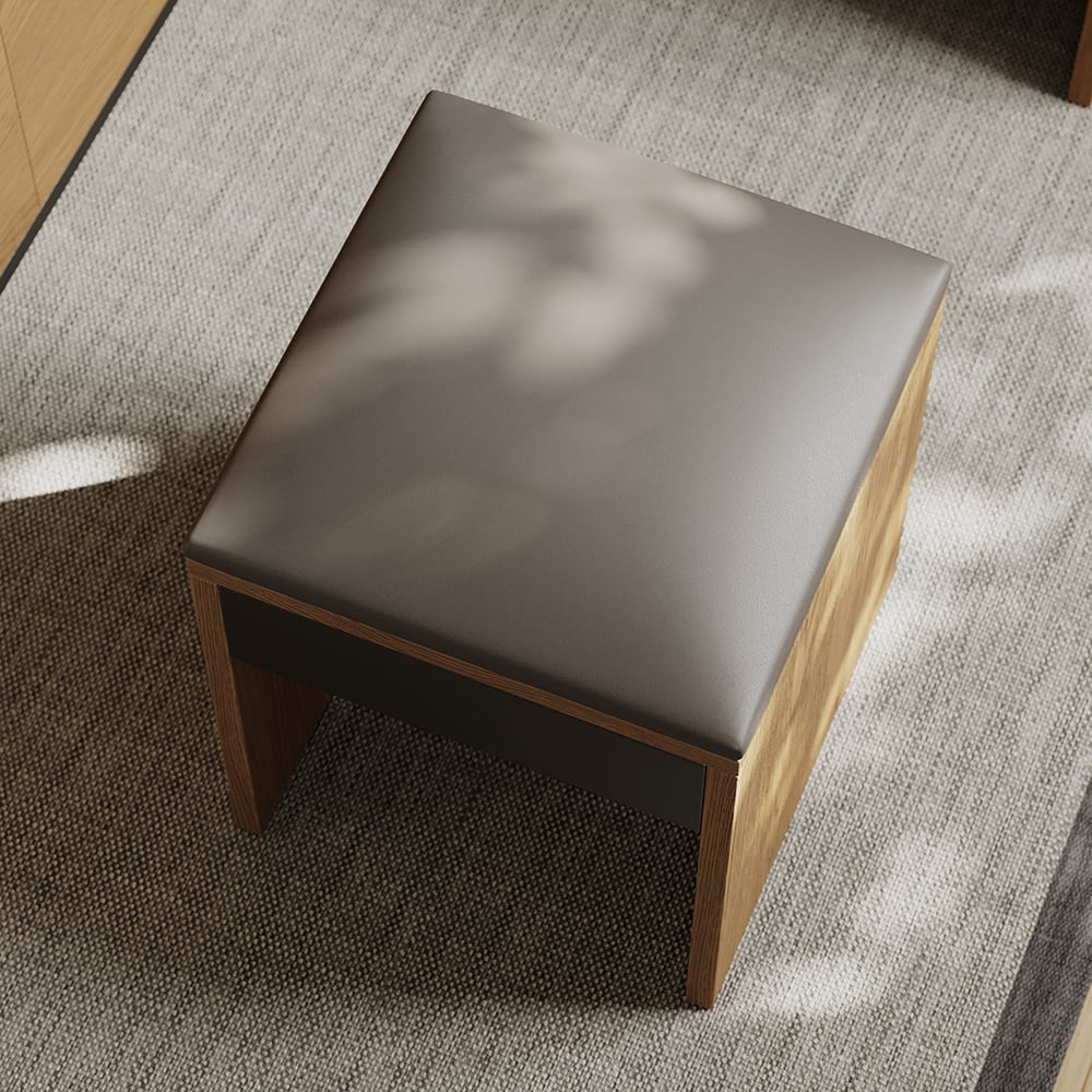 Oceny klientów dla 11-calowy zestaw taboretek tapicerowanych ze sztucznej skóry orzecha włoskiego (2 szt.)