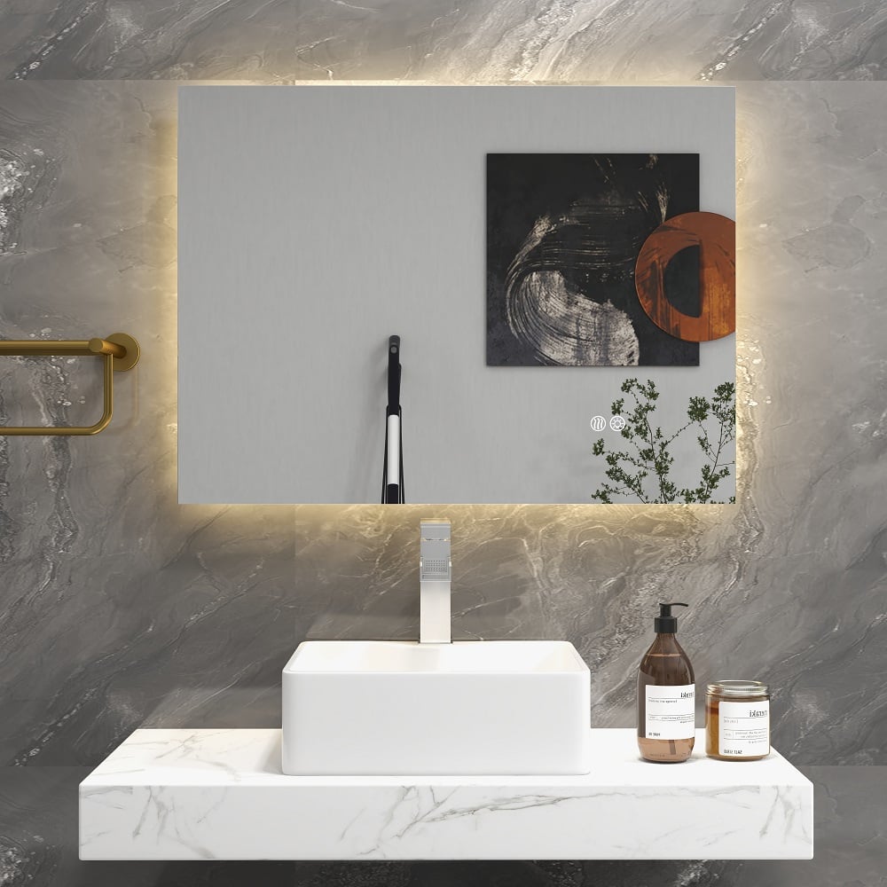 Questions and Answers for 32" x 24" Rectangular Wall Mounted LED Bathroom Vanity Mirror Anti-Fog Frameless Backlit