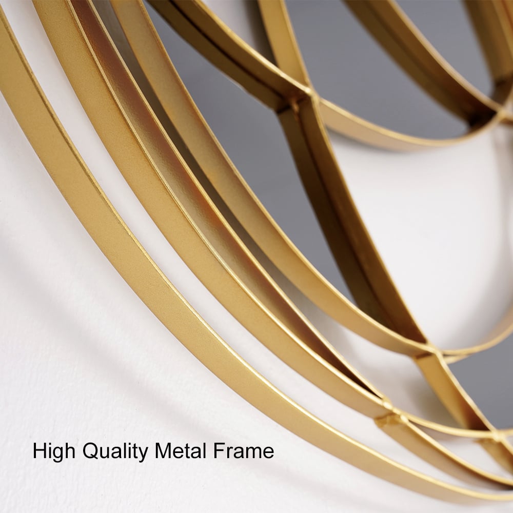 Questions et Réponses pour Décoration murale abstraite moderne en métal doré torsadé et acier inoxydable, art de salon, chambre à coucher