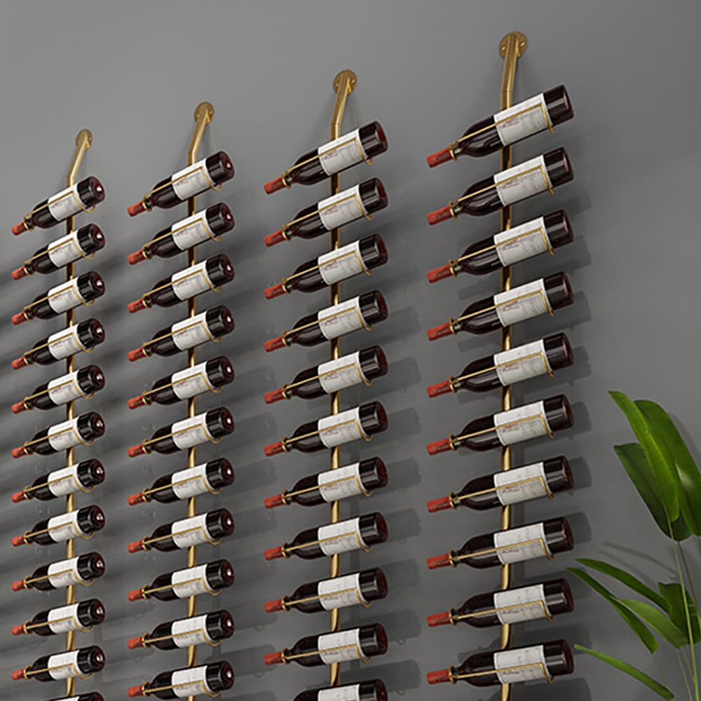 Questions and Answers for Industrial Gold Floor Wine Rack Metal 4 Piece 48-Bottle Vertical Tall Wine Rack
