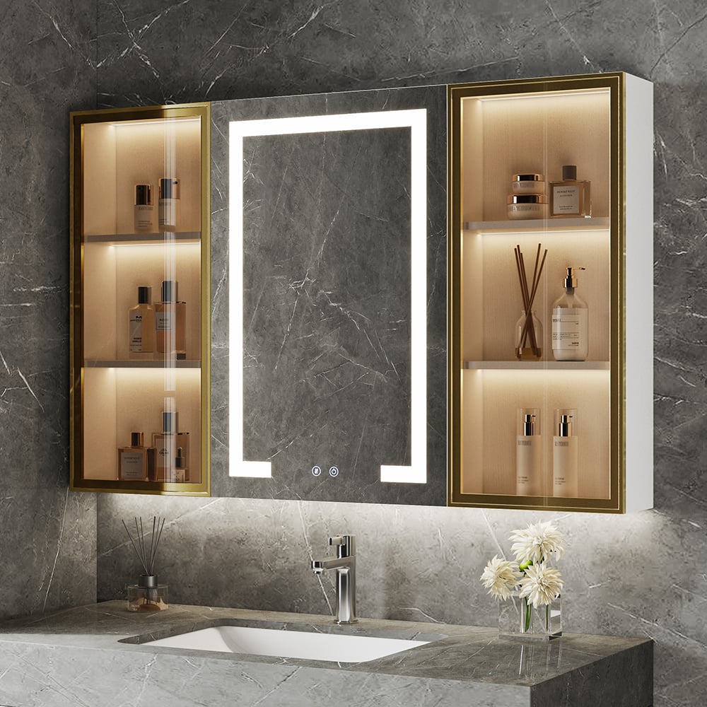 Questions and Answers for 1000mm White Wall-mounted LED Bathroom Medicine Cabinet Vanity Mirror with Storage