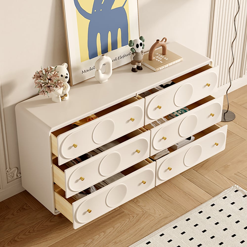 Pytania i odpowiedzi dla 59,1 „W Art Deco Biała i Złota Komoda z 6 szufladami z szafką do przechowywania