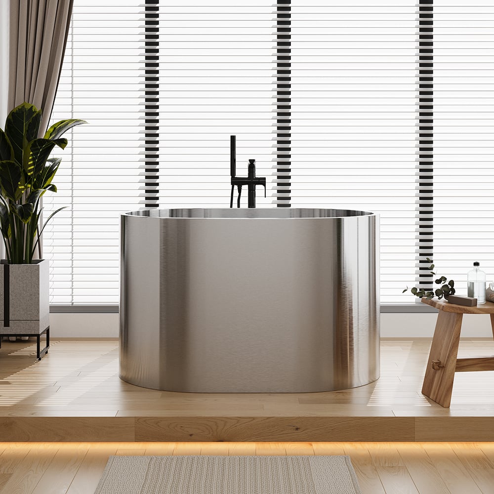 Questions and Answers for 1200mm Oval Deep Freestanding Japanese Stainless Steel Soaking Bathtub